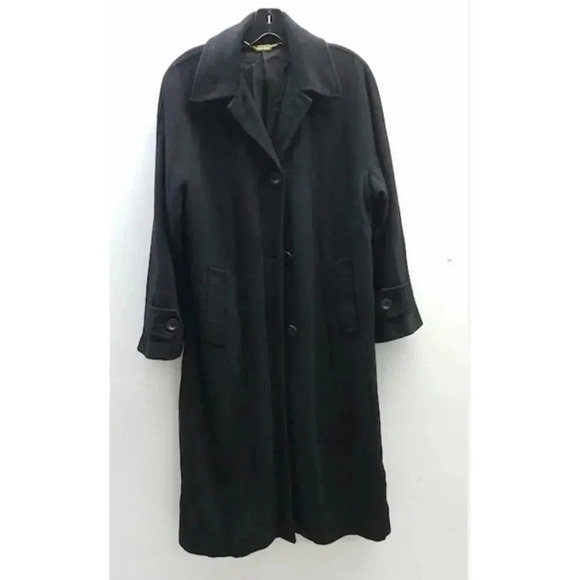 Cinzia Rocca Black 100% Cashmere Coat Sz 10‎ = 6 US - Picture 1 of 6